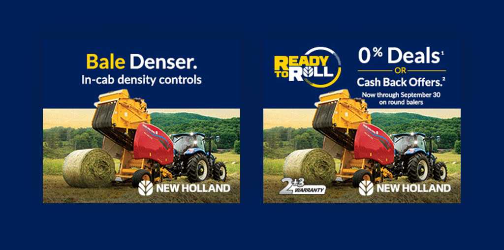 New Holland 0% or cash back offers 