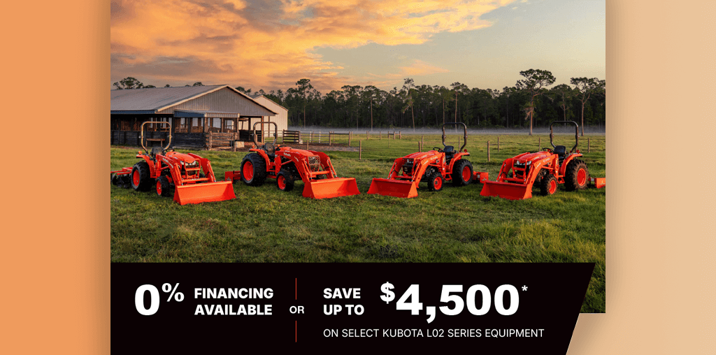 0% financing or save up to $4500 on L02 